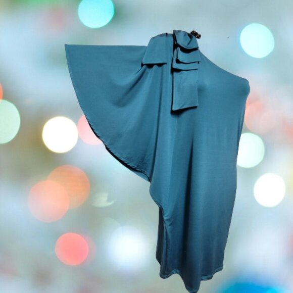 Blue One Shoulder Dress Size M - Picture 3 of 10